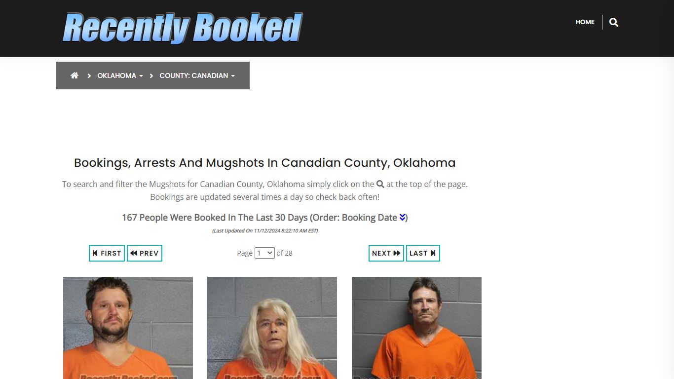 Bookings, Arrests and Mugshots in Canadian County, Oklahoma