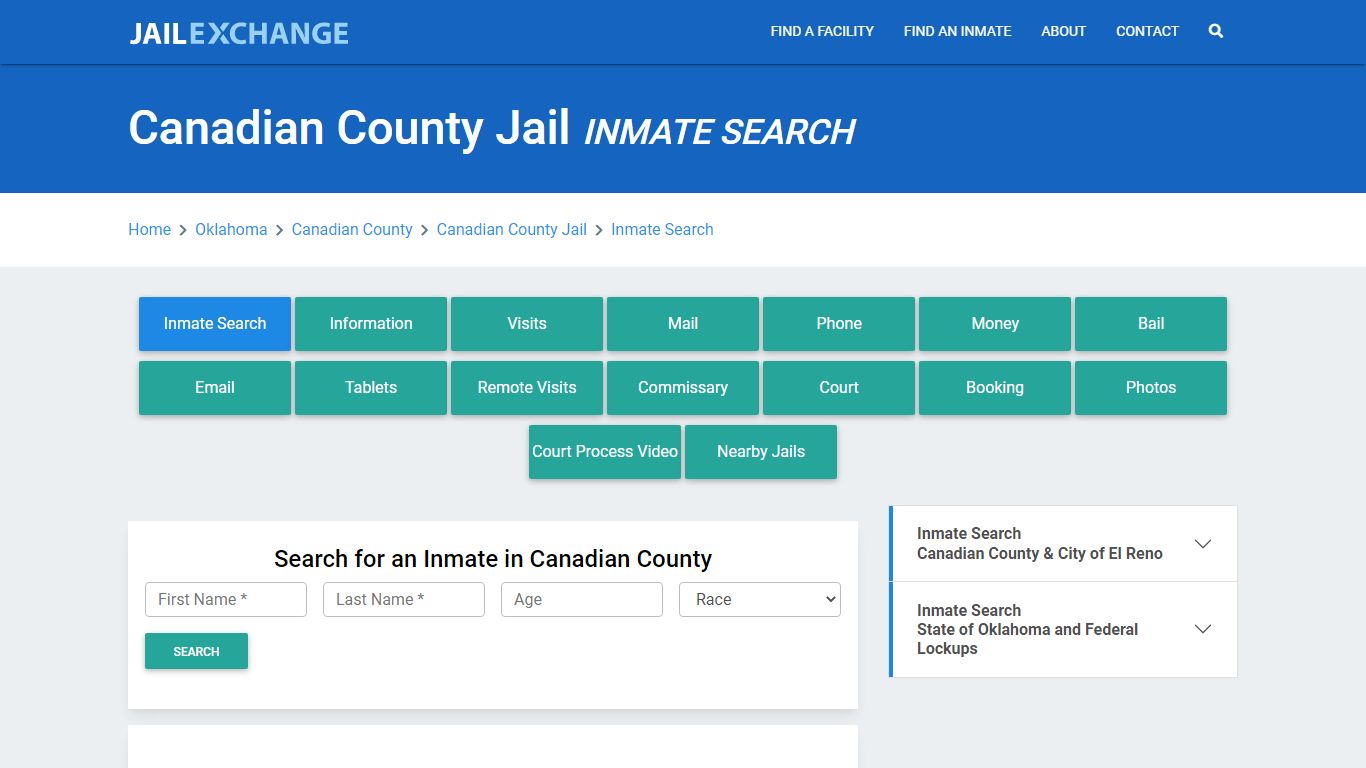 Canadian County Jail, OK Inmate Search: Roster & Mugshots