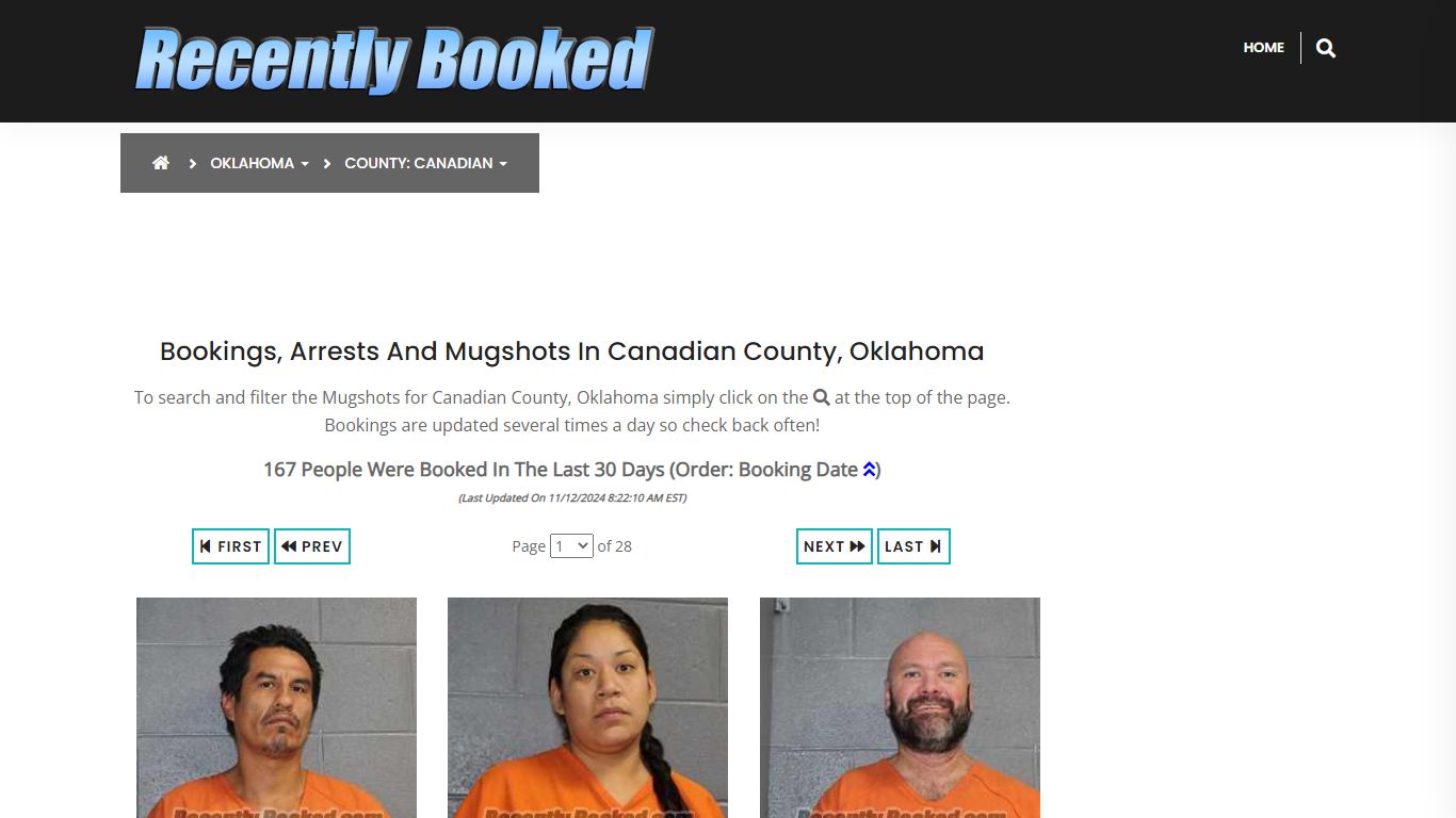 Bookings, Arrests and Mugshots in Canadian County, Oklahoma