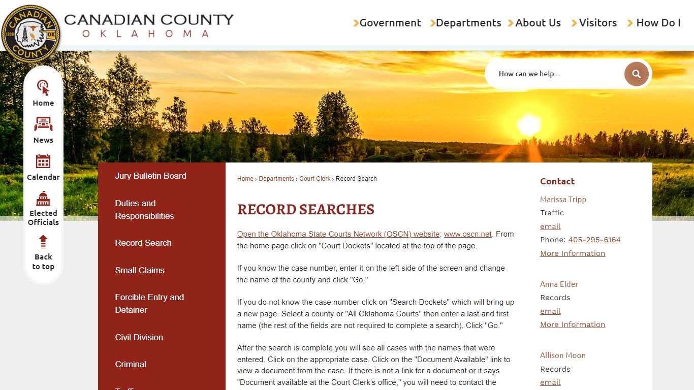 Record Searches | Canadian County, OK - Official Website